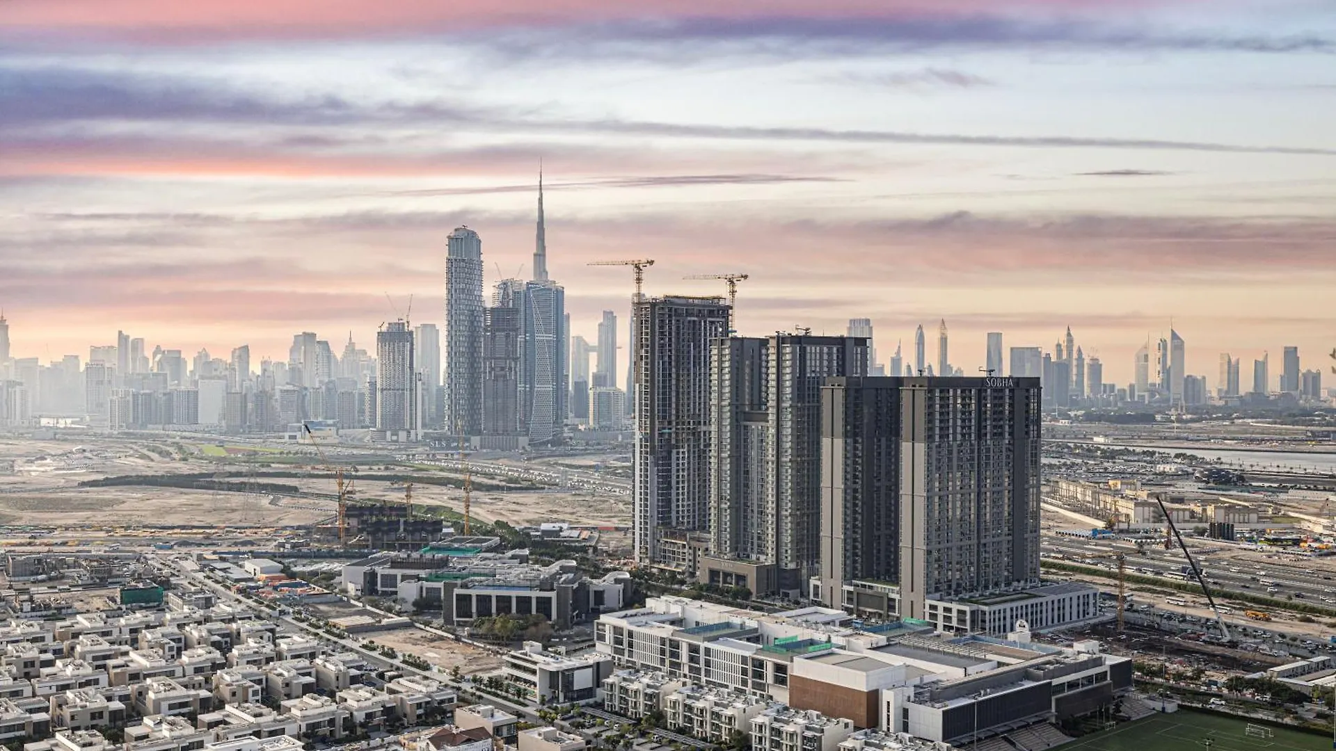 Апартаменты Easemytrip - Sobha Waves Luxury, 1Br Apt With Burj Khalifa View Дубай ОАЭ