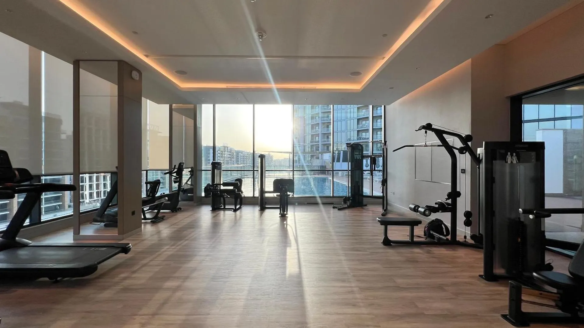 Апартаменты Easemytrip - Sobha Waves Luxury, 1Br Apt With Burj Khalifa View Дубай ОАЭ