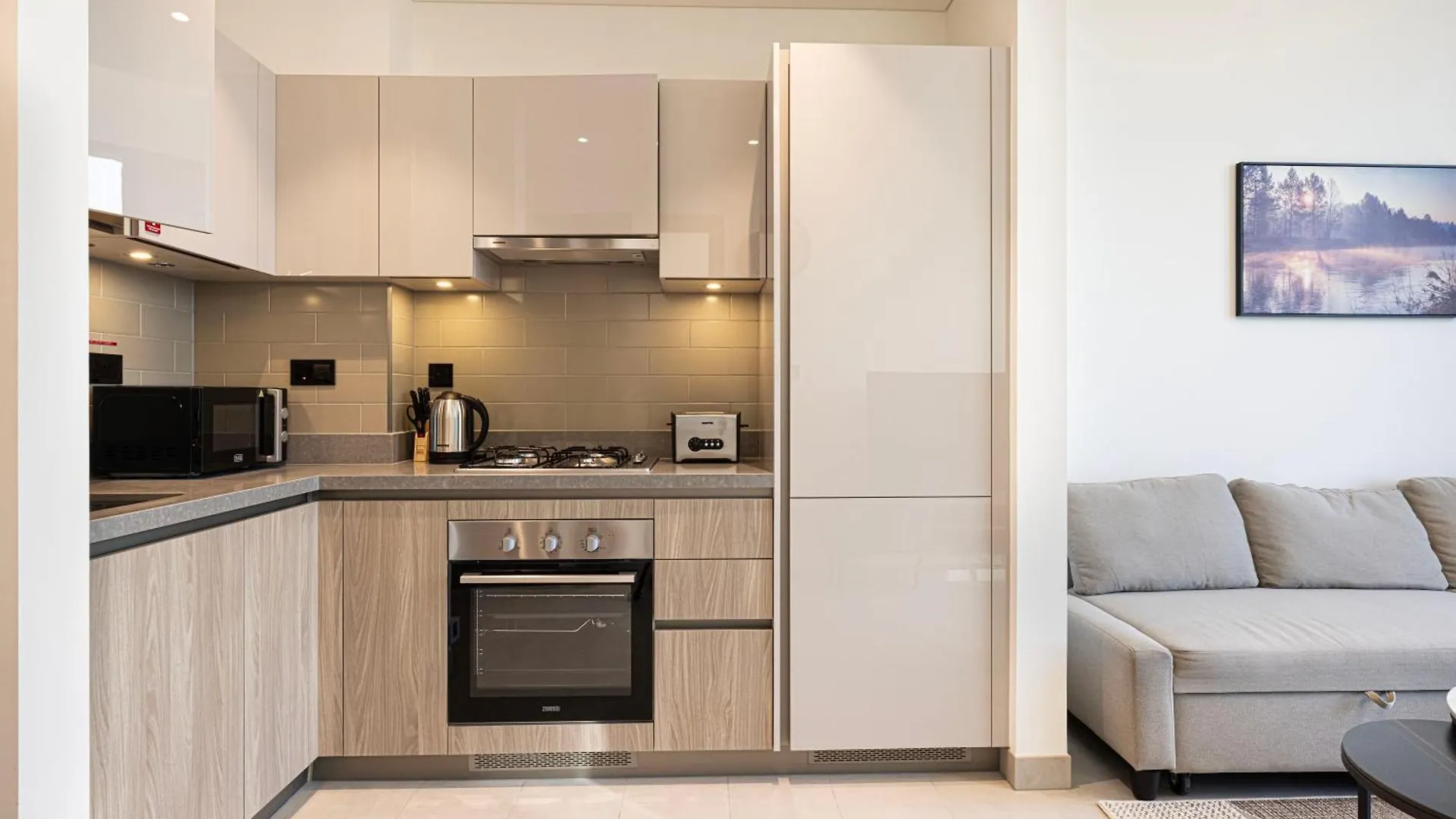 Easemytrip - Sobha Waves Luxury, 1Br Apt With Burj Khalifa View Дубай ОАЭ